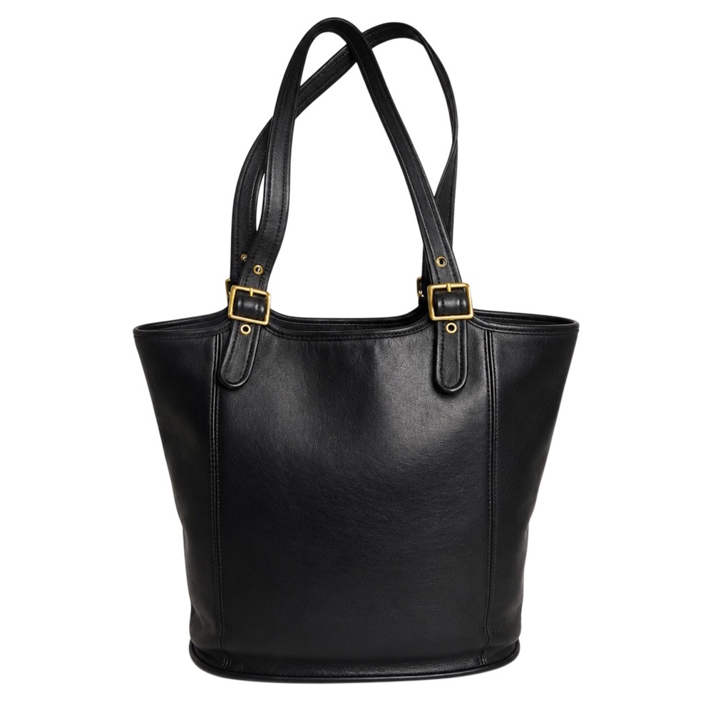 Vintage COACH Black Large Legacy Shopper Shoulder Bag Tote 9090 COA